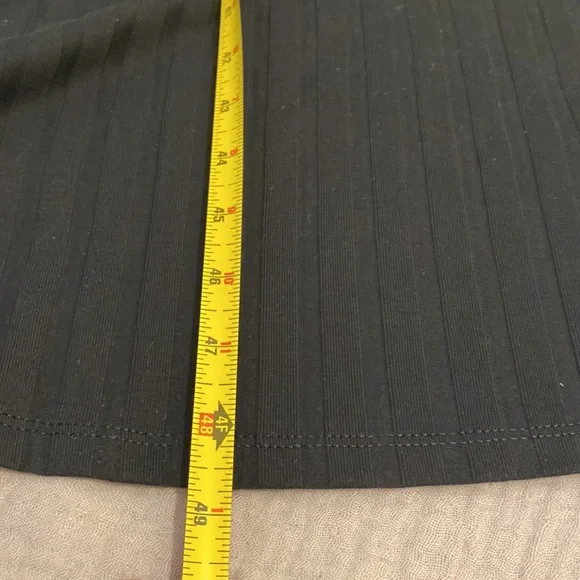 Zara Black Ribbed Midi Dress. Size M . Style 4174/653/800 - Picture 6 of 8